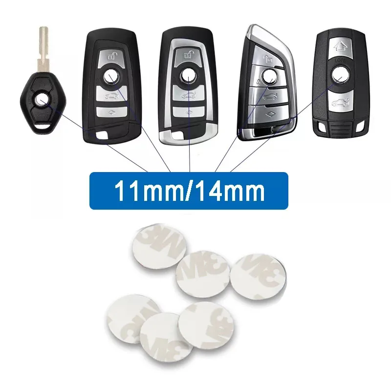 Металлическая Эмблема для автомобильного ключа наклейки BMW F10 E46 F20 E90 E39 E36 E70 E34 E87 E30