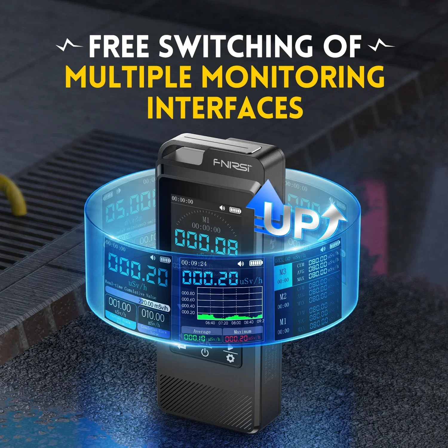 FNIRSI NEW GC-02 Счетчик Гейгера Детектор ядерного излучения для личной безопасности и