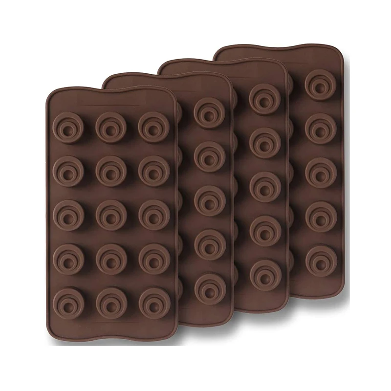 

15 Cavity Mini Cup With Dot Chocolate Mold Non Stick Silicone Mold For Candy Keto Fat Bomb Chocolate Peanut Butter