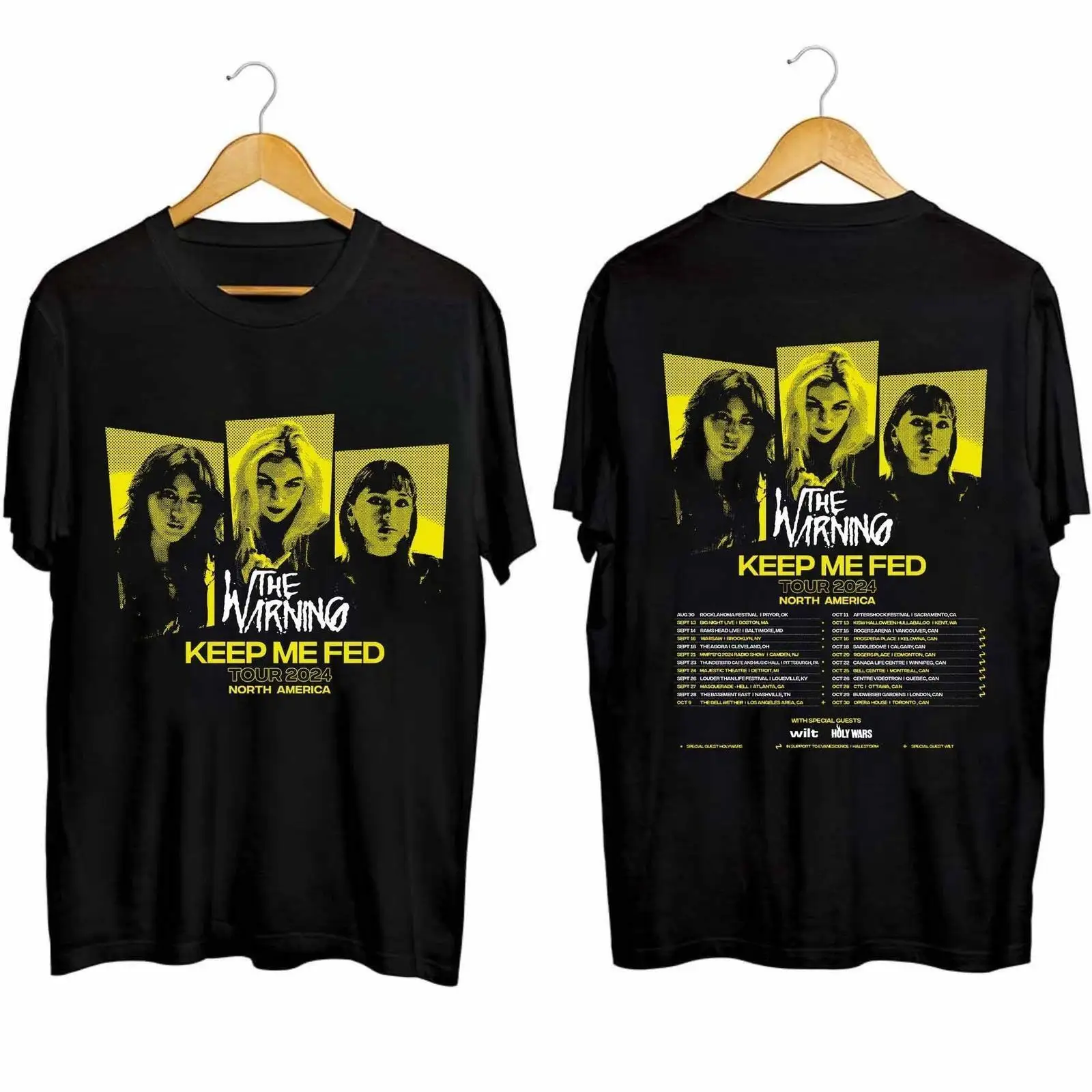 The Предупреждение-Keep Me Fed Tour 2024 Shirt Предупреждение Band Fan Warni