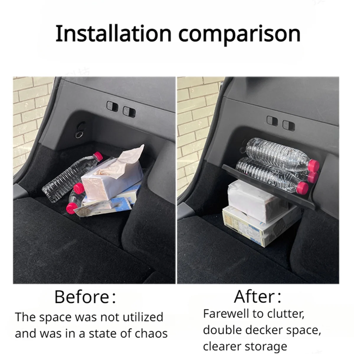 Для Tesla Model Y 2021-2023 перегородка для хранения в багажнике боковой органайзер задних