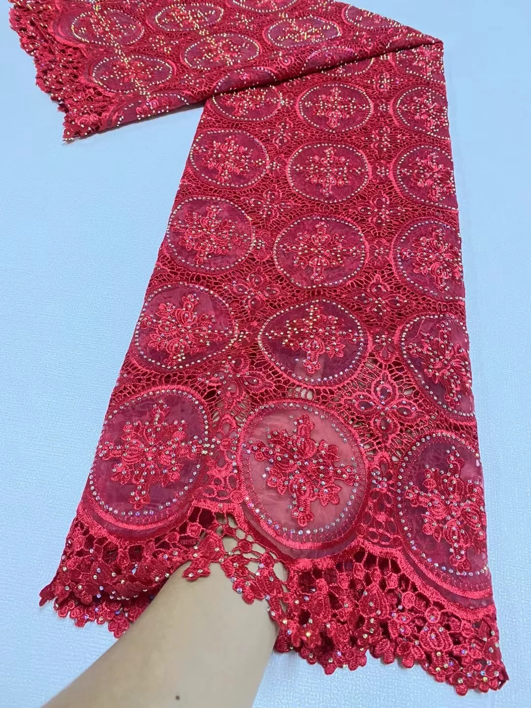 2024 Высококачественная африканская кружевная ткань швейцарская вуаль вышивка