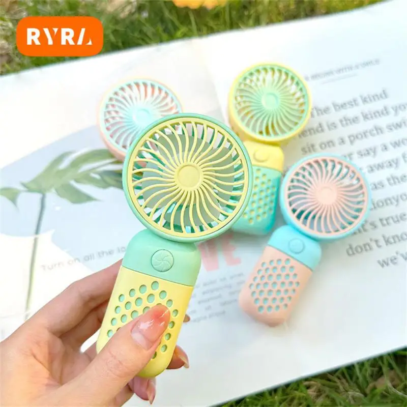 

Портативный маленький вентилятор, многоцветный, прочный, с Usb-зарядкой, портативный, удобный, для студенческого стола, маленький вентилятор, ручной Электрический мини-вентилятор