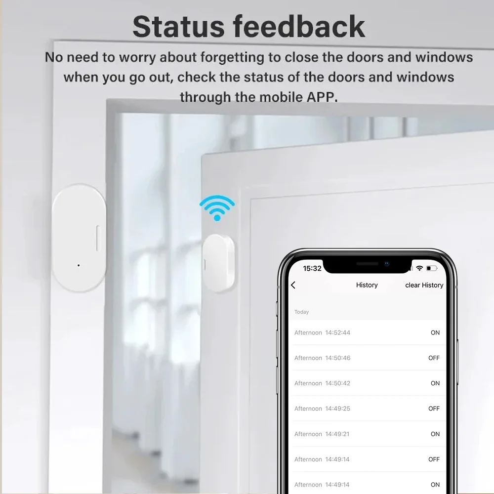 Магнитный Дверной Датчик Tuya Zigbee