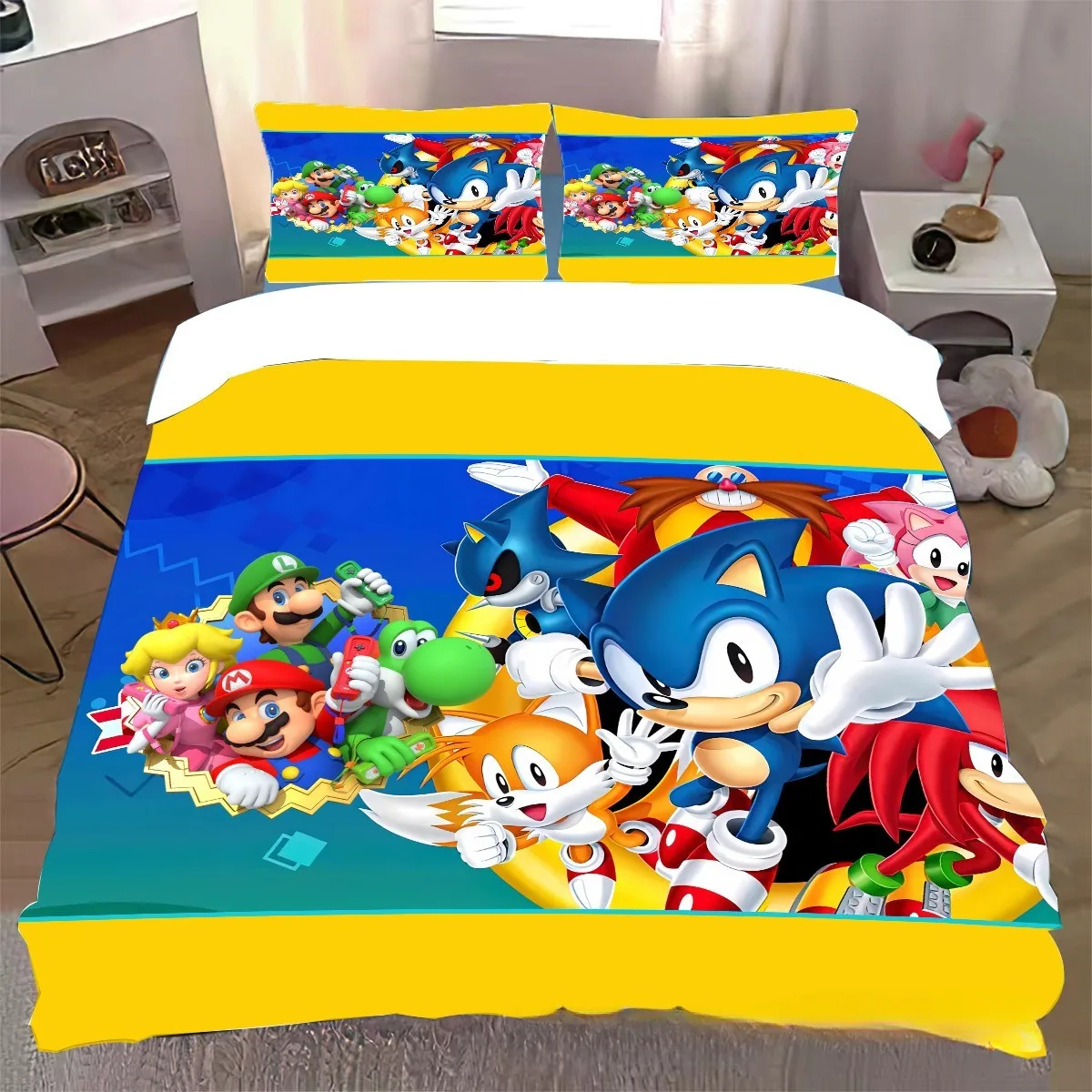 Пододеяльник в стиле аниме комплект постельного белья Super M-Mario детское мягкое