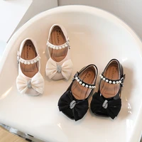 spring autumn new princess single shoes childrens flats shoes korean bow pearl shallow girls mary janes sale