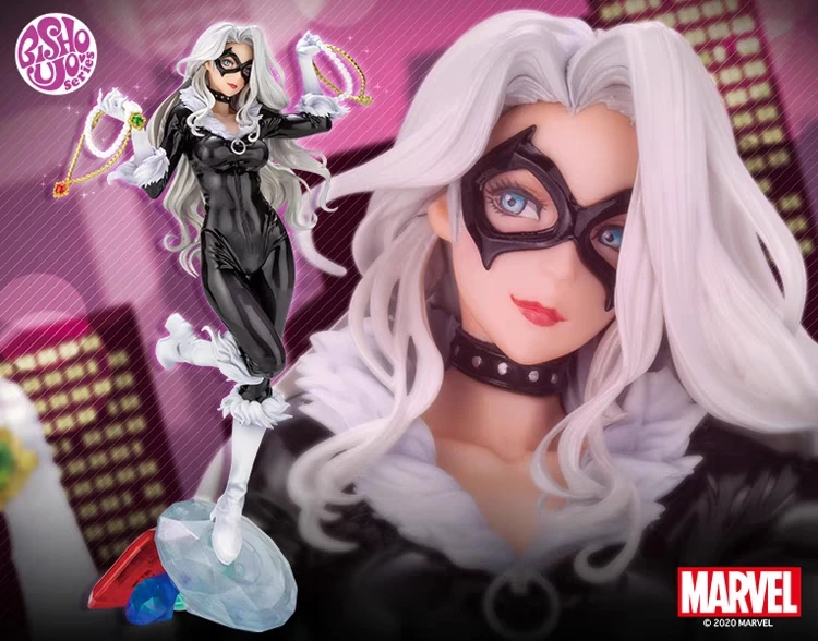 

Marvel Hand Made Avengers Alliance Magic Spider Man Black Cat Statue Beautiful Girl Scene Decoration Boxed Season Of Graduation