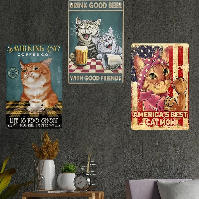 Винтажные металлические знаки с милым декором жестяные забавные цитатой hello Dark my