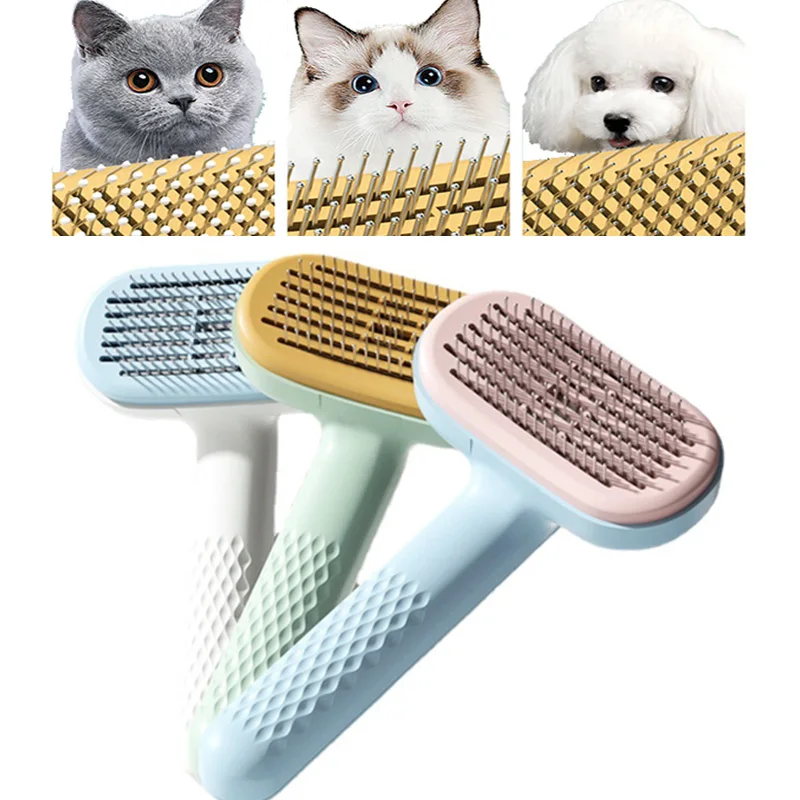 

Cat Brush Dog Comb Hair Comb For Cats Accessories Pet products Grooming Combs Clean Brush For Shedding Removes Hairs Cat And Dog