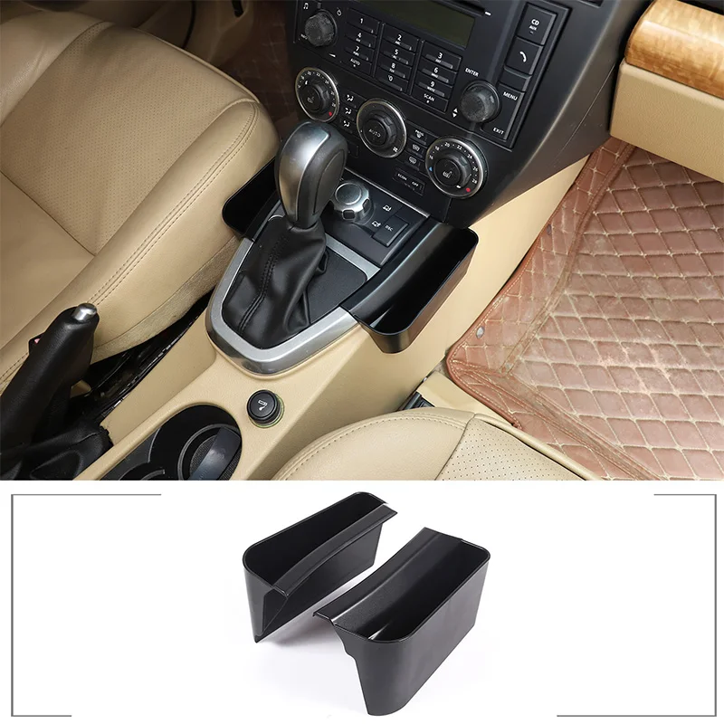 

For Land Rover Freelander 2 2007-12 ABS Black Car Center Control Both Sides Storage Box mobile phone deposit Box Car Accessories