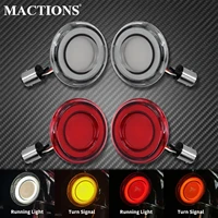 motorcycle conversions bullet style led indicator front turn signal light for harley softail dyna breakout sportster touring cvo