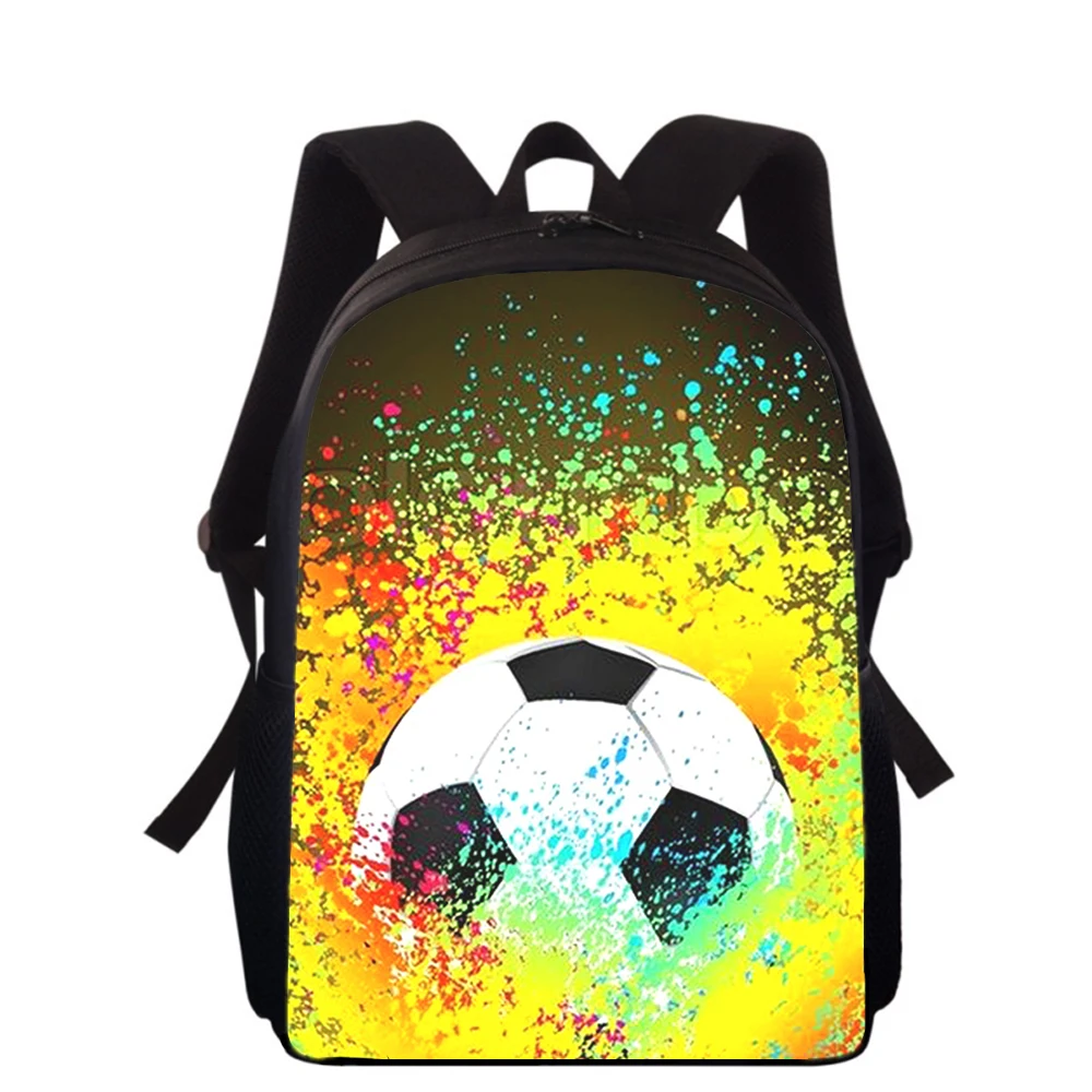 Soccer Football 15” 3D Print Kids Backpack Primary School Bags for Boys Girls Back Pack Students School Book Bags