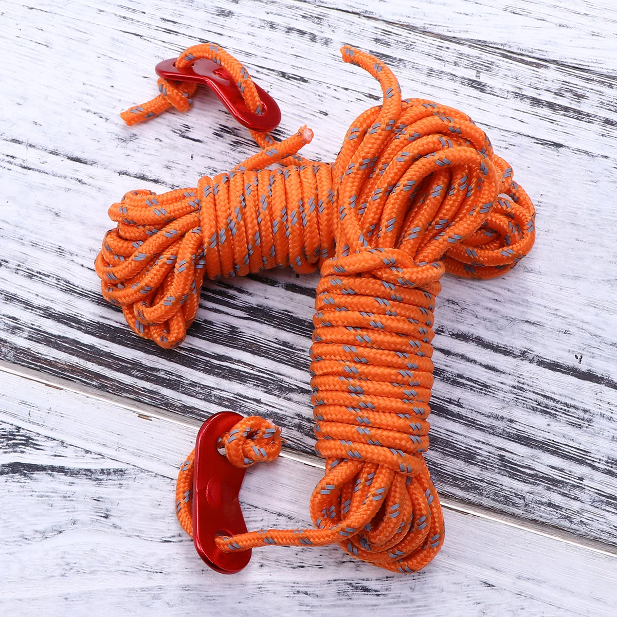 

6 Pack 4mm Outdoor Tent Rope Reflective Tent Guy Lines Guide Ropes Camping Hiking Polypropylene Rope with Aluminum