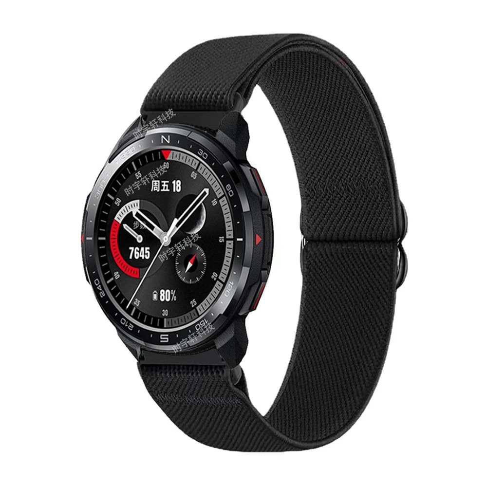 

Ремешок 22 мм для смарт-часов Honor Watch GS Pro / GS 3, нейлоновый спортивный браслет с петлей для Honor Magic 2 46 мм/Huawei GT 2, мужской браслет для наручных часов