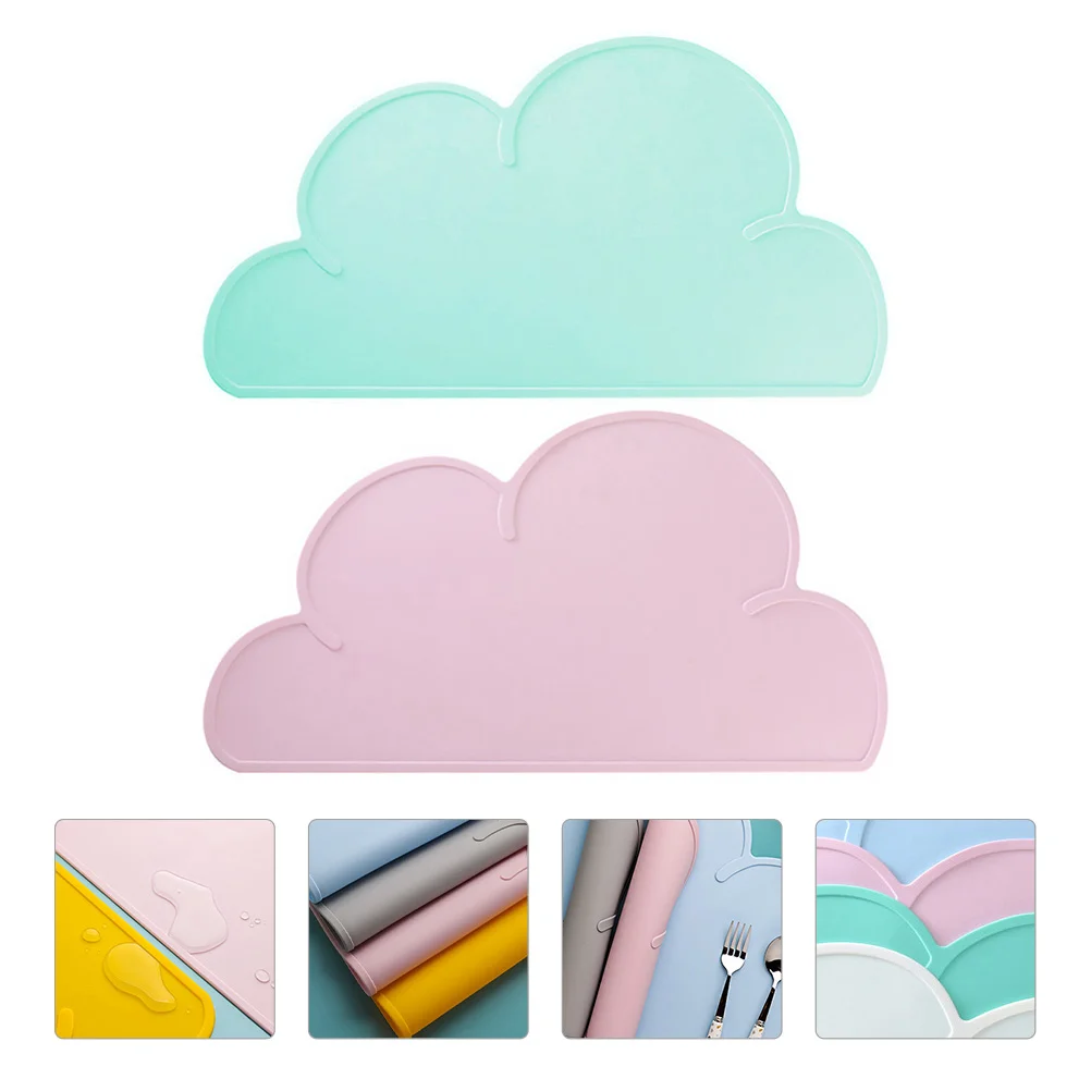 

2Pcs Silicone Placemat Decorative Tablecloth Heat Proof Pad (Random Color)