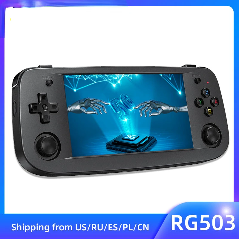 

RG503 Retro Handheld Video Game Console 4.95-inch OLED Screen Linux System Portable Game Player RK3566 Bluetooth 5G Wif Genuine