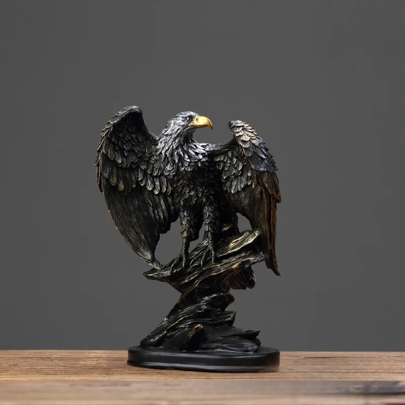 

American Style Dapeng Wings Eagle Resin Handicraft Exhibition Grand Opening Gift Ornament Home Wine Cabinet Decoration