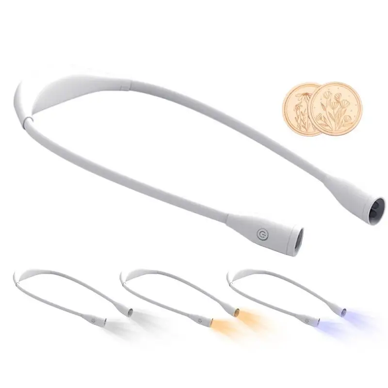 

Book Night Light For Reading Reading Neck Led Knitting Book Light Knitting Crochet Craft Light Adjustable Portable Reading Lamp