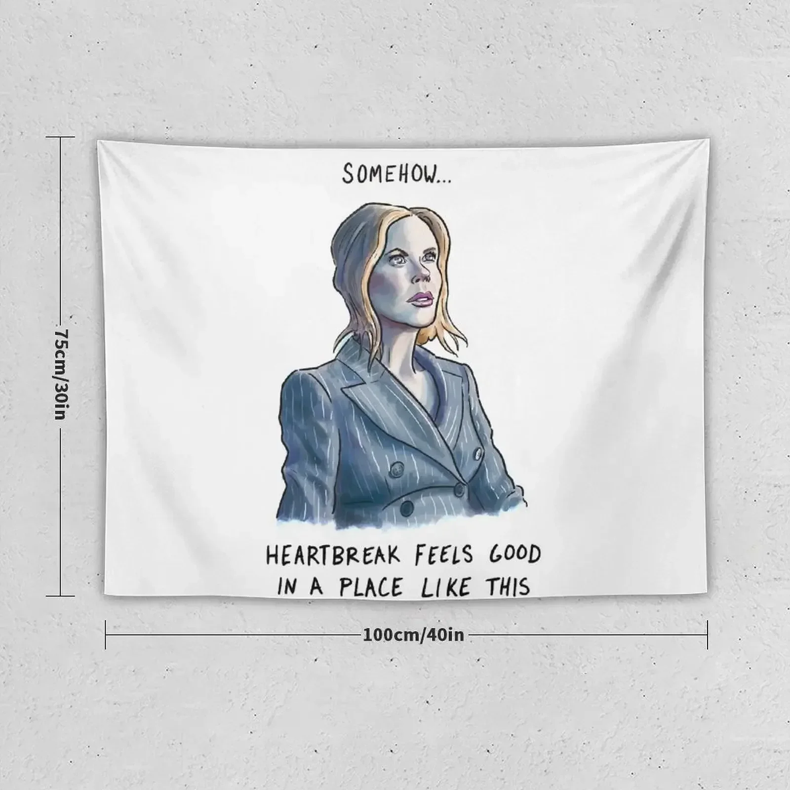 Николь Кидман в АМЦ каким-то образом... месте вроде этого гобеленового украшения