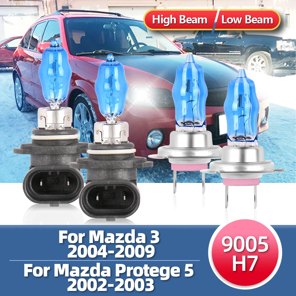 

Ксеноновые галогенные лампы для фар 4x HOD 9005 H7 комплект передних автомобильных фар для Mazda 3 2004-2009 для Protege 5 2002 2003