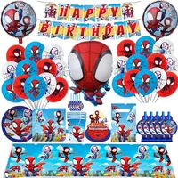 disney spidey and his amazing friends party supplies disposable tableware set cup plate 12inch balloon for kids birthday decor