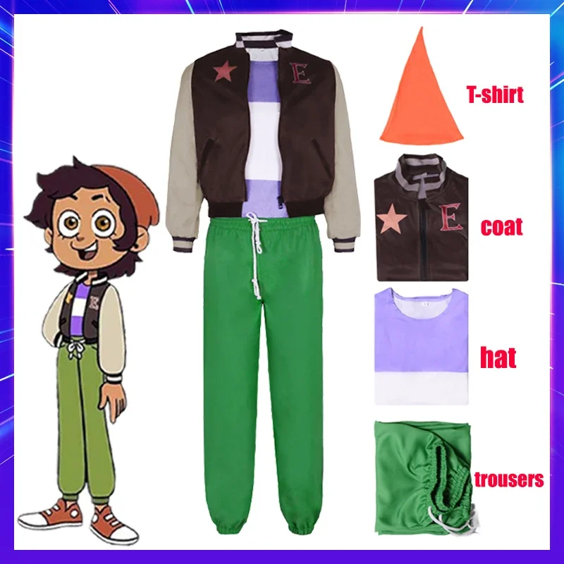 Аниме Дом Совы Cos Luz Noceda Косплей Костюм Футболка Куртка Пальто Шляпа Брюки Унисекс