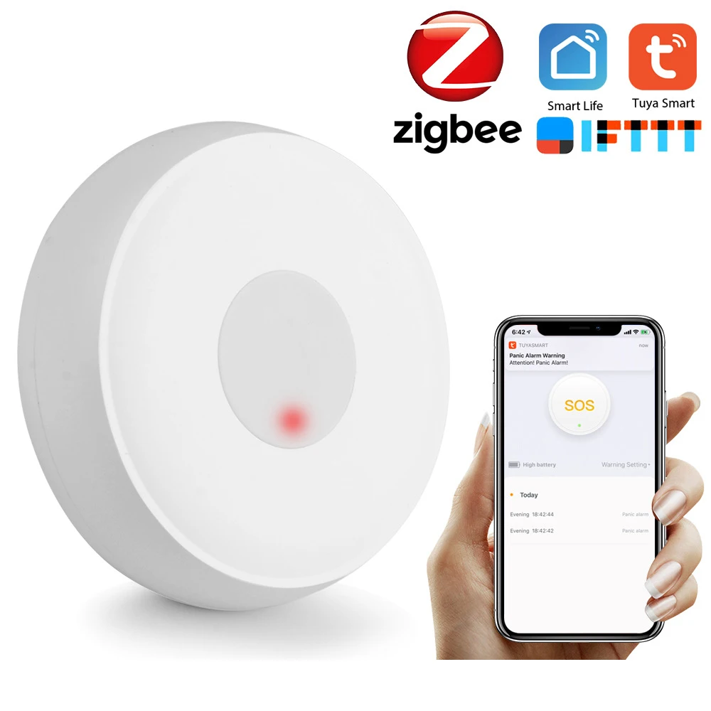 

Tuya ZigBee, кнопка SOS, сигнализации для пожилых людей, водонепроницаемая, Аварийная кнопка