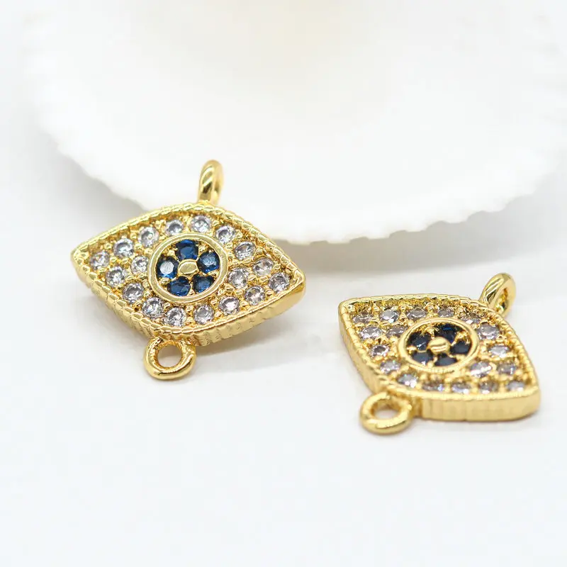 4 предмета в комплекте из 14-каратного золота с Цвет латуни и циркон греческий глаз