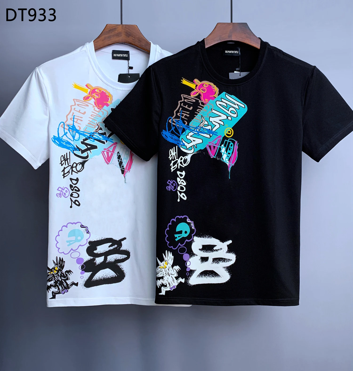 

Мужская дышащая футболка из натурального хлопка, с принтом