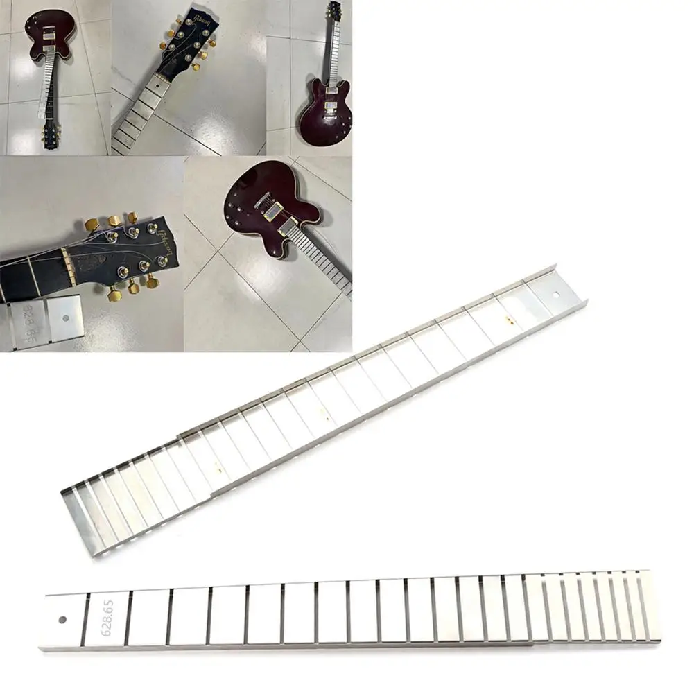 

Guitar Neck Ruler Luthier Measuring Tools 24.5 Inches / 628.65mm Guitar Neck Notched Straight Edge Gauge Accessories
