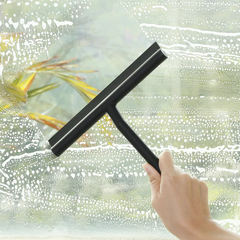 Shower Squeegee Window Glass Wiper Silicone Scraper Cleaner Long Holdle Bathroom Mirror Wiper Scraper Glass Cleaning Accessories