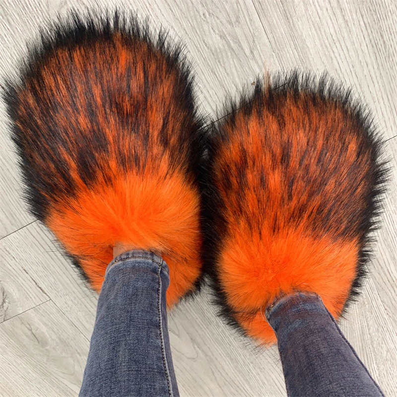 New Fluffy Fur Slippers Women Summer Warm Shoes 2023 Solid Color Versatile Lovely Casual Footwear Soft Chinelos Planos