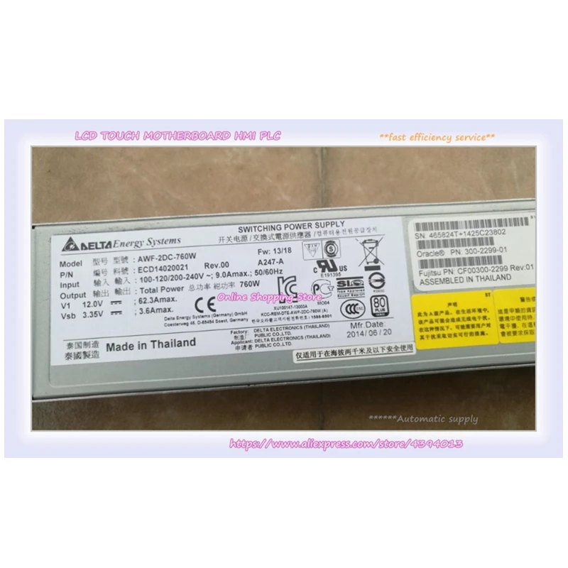 Для T5220 T5440 X4170 Power Suply 300-2299 AWF-2DC-760W