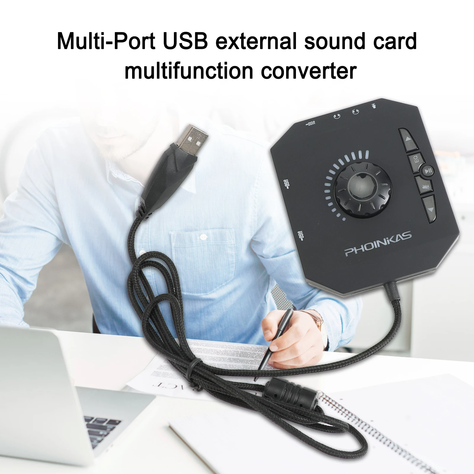 

Внешняя звуковая карта Artudatech USB 3,5 мм, 7,1 каналов, виртуальный конвертер для ноутбуков и ПК