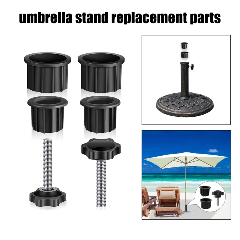 

Black Replacement Parts Umbrella Stand Base Screw Patio Umbrella Stand Umbrella Base Stand Hole Ring Plug Cover and Cap
