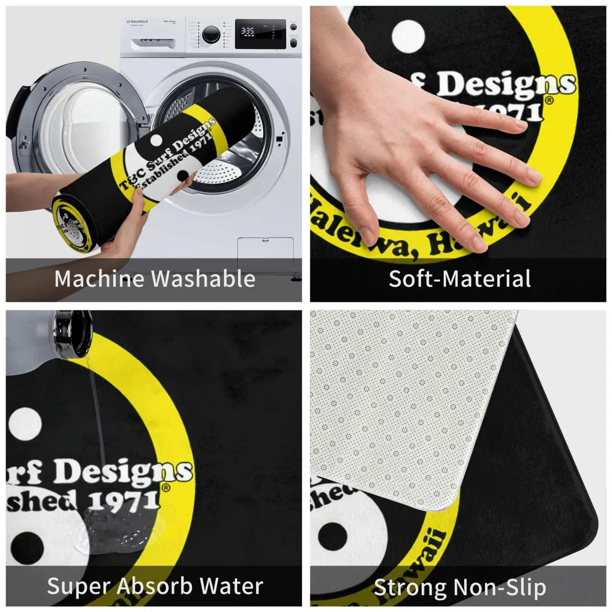 Редкий винтажный ретро T C дизайн для серфинга Гавайи 40x60 см ковер полиэстер