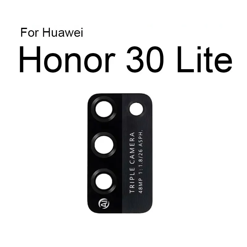 Стеклянный объектив задней камеры для Huawei Honor 10 Lite 10i 20 Pro 20i 20s 30i 30s 30 Plus 50 шт.