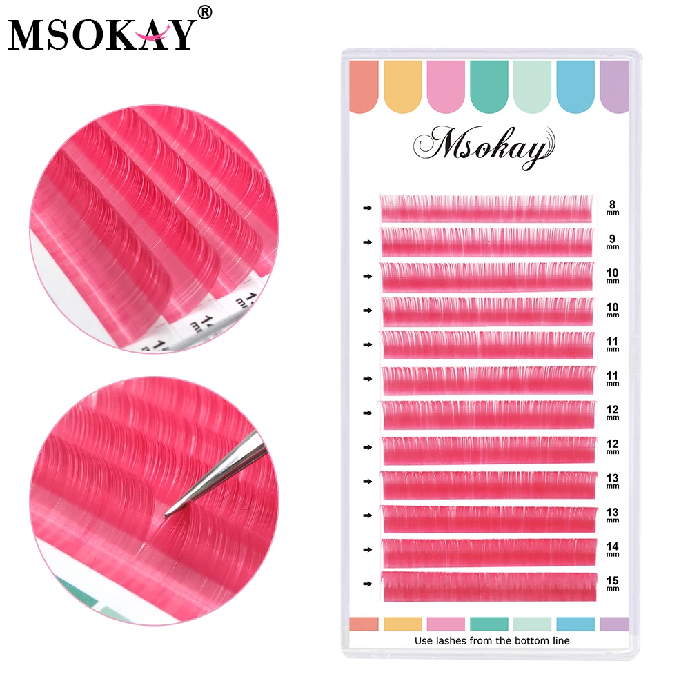 MSOKAY Белые коричневые розовые фиолетовые корейские шелковые норковые красочные