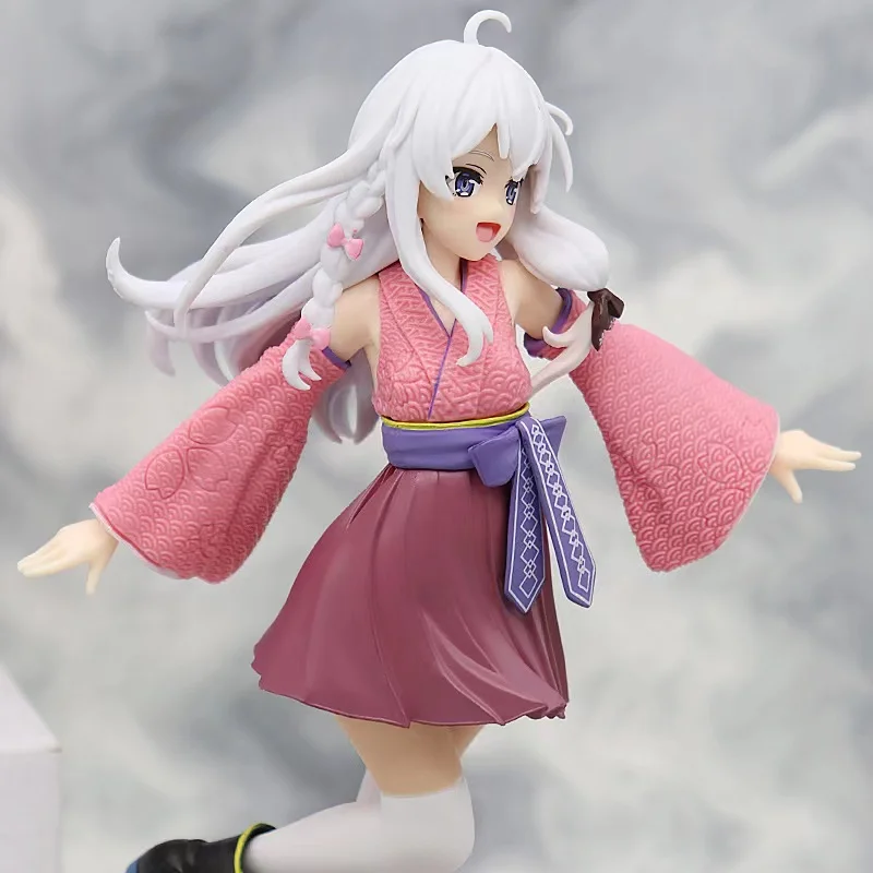 

Beautiful girl's handmade anime: The Journey of the Witch and the Kimono Irina Grey Witch Cherry Blossom Standing Model Decorati