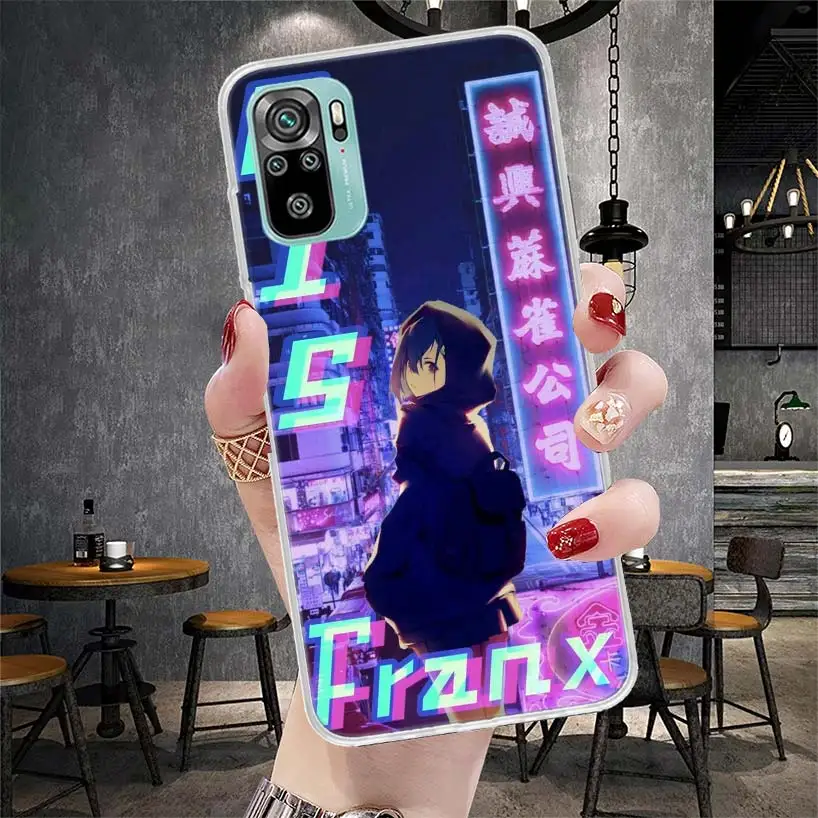 Мягкий чехол для телефона Anime Vaporwave Glitch Purple Xiaomi Redmi Note 14 13 12 12S 11 11S 11E Pro Plus 10 10S 11T 9S Note14