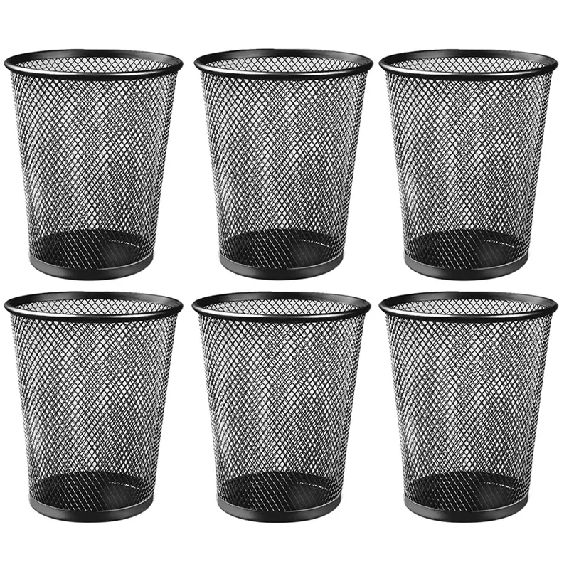 

Pencil Holder For Desk 6 Pack Large Mesh Metal Pen Cup Pencil Cups