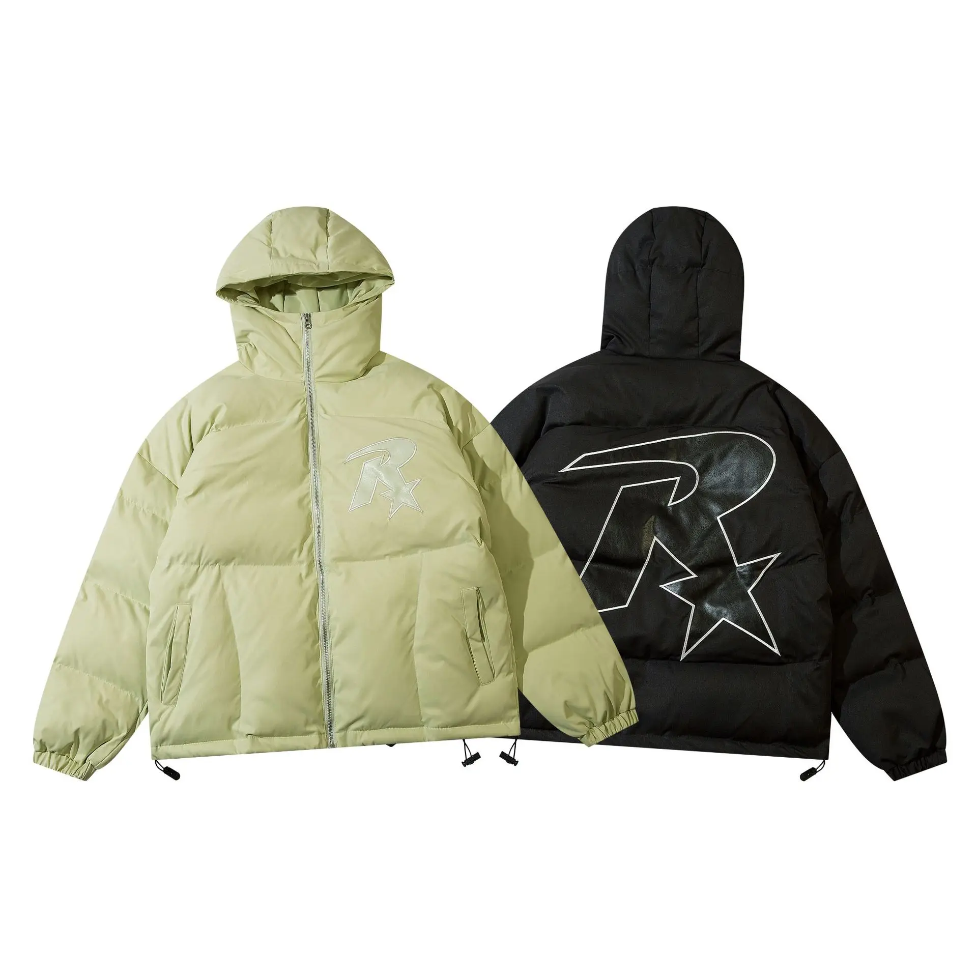 2022 New winter hardy down jacket for men and women - 30 star letter hooded cotton padded jacket American retro (winter) parkas