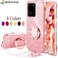 Shiny Glitter Phone Case for Xiaomi Redmi Note Pro Max Lite 10T Poco Pro NFC Bling Stand Holder Coque Cover
