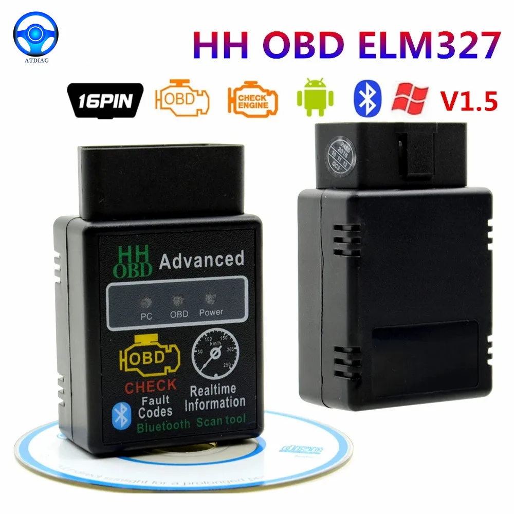 Считыватель кодов Mini HH OBD ELM327 V2.1V1.5 BT диагностический инструмент для проверки