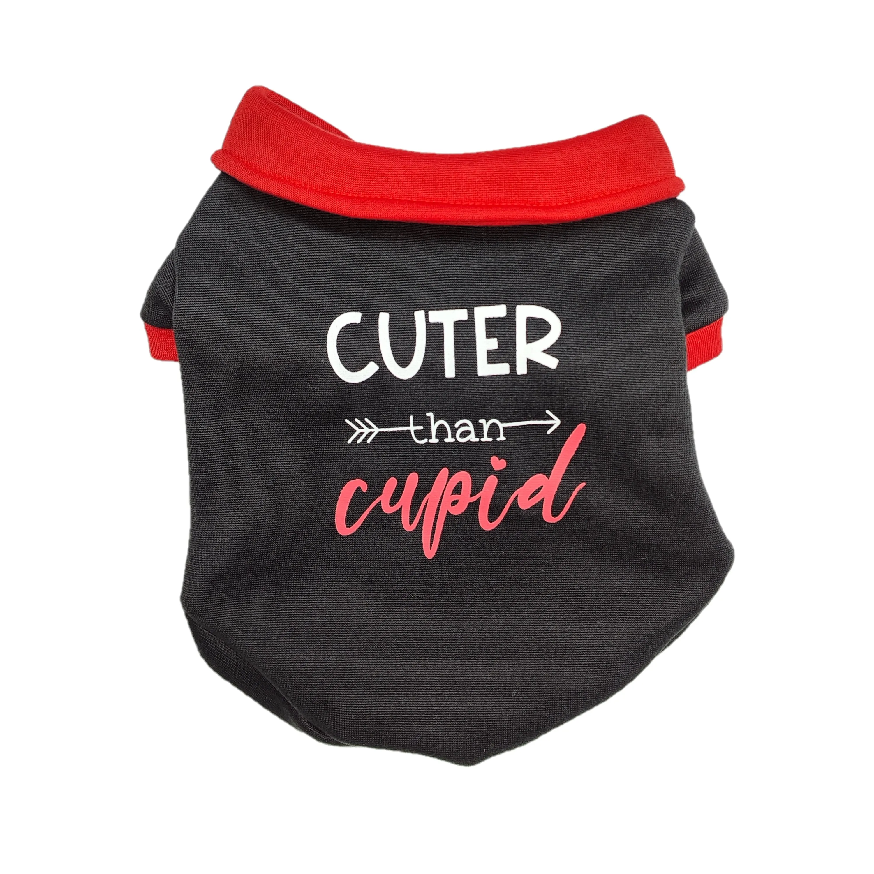 Черная рубашка для собак Купидона летняя и осенняя одежда маленьких средних