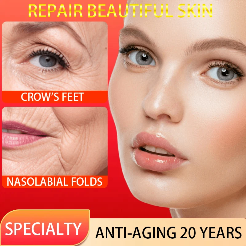 

Effective anti-ageing and anti-wrinkle facial serum to remove facial wrinkles fine lines around the eyes crow's feet neck wrinkl