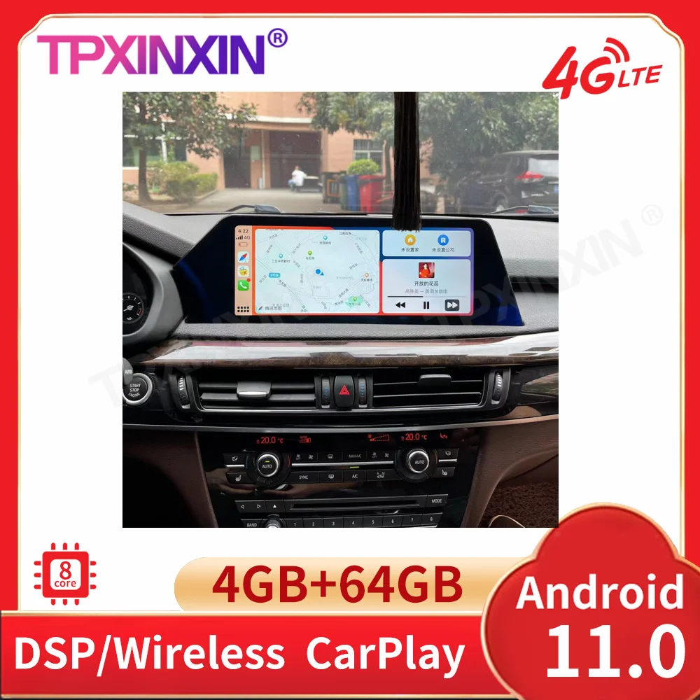 

Android 11 Car Radio 4+64G Auto Stereo Receiver For BMW X3 X4 F25 F26 ID5/EVO 2016 2017 GPS Navi Multimedia Player DSP Head Unit