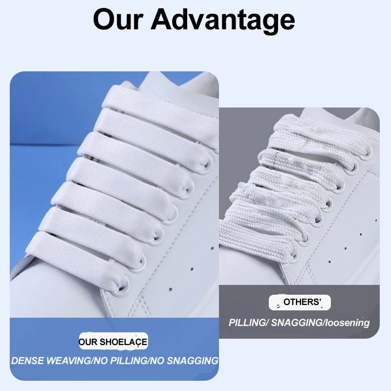 Плоские шнурки радужного цвета для кроссовок McQueen повседневные мужчин и женщин