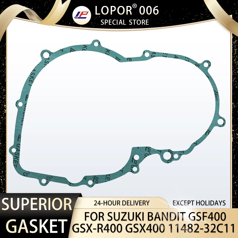 

LOPOR Motorcycle Engine Crankcase Cover CLUTCH Gasket Seal For SUZUKI BANDIT GSF400 91-93 GSX-R400 90-93 GSX400 1997 11482-32C11