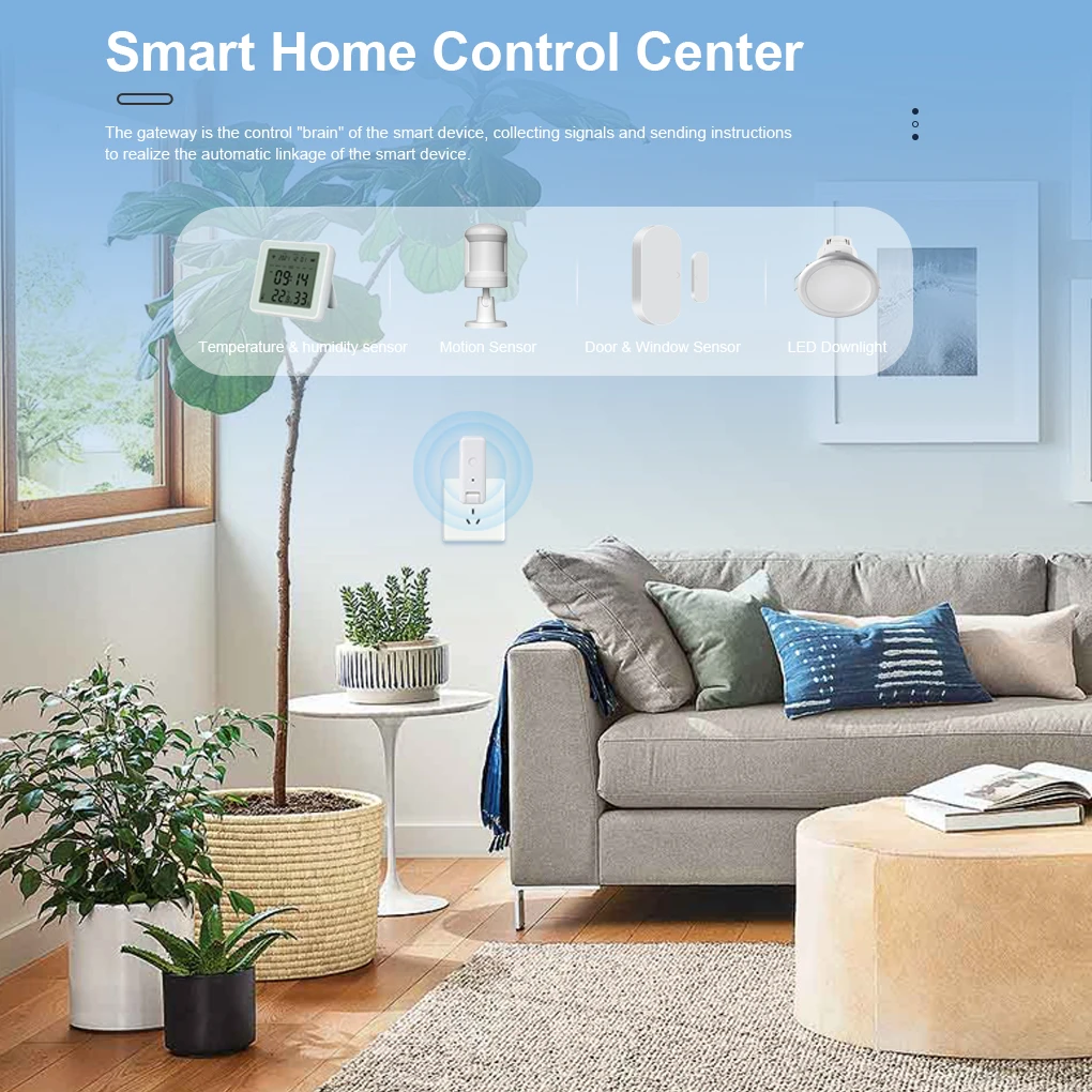 

Беспроводной USB-шлюз, Wi-Fi, Tuya ZigBee, 180 °, гибкий Регулируемый умный пульт дистанционного управления через приложение, умный адаптер